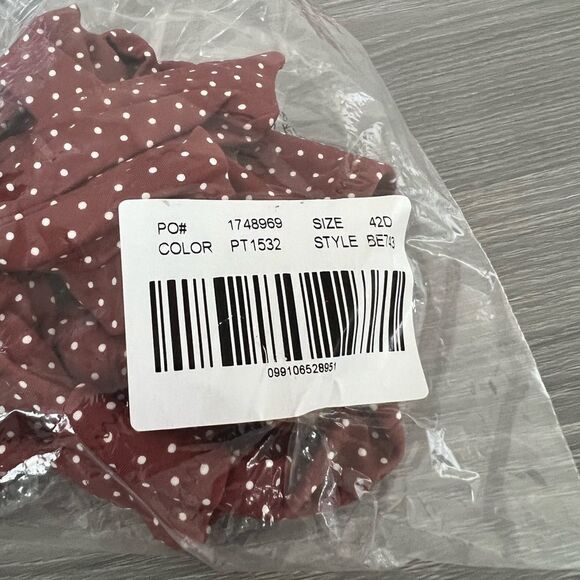 Brown polka dots bikini top size 42D - Picture 4 of 6